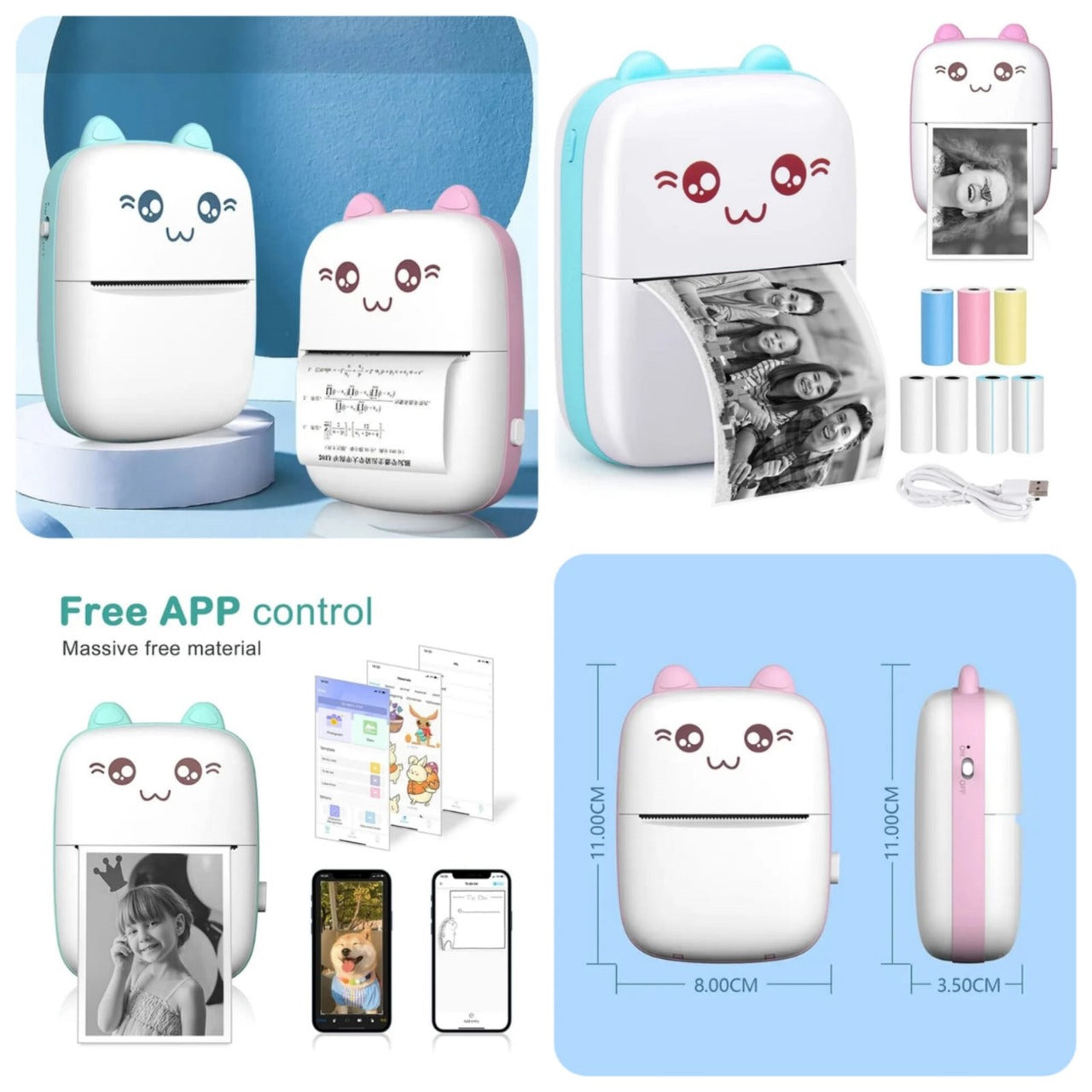 Mini Printer For Mobile | Mini Printer | Mini Printer For Mobile Colored | Mini Printer Mobile Photo Printer | Small Mini Printers | Small Low Price Printers Mini Printer | Mini Printer Machine Mini Printer For Laptop | Pocket Inkless Mini Printer