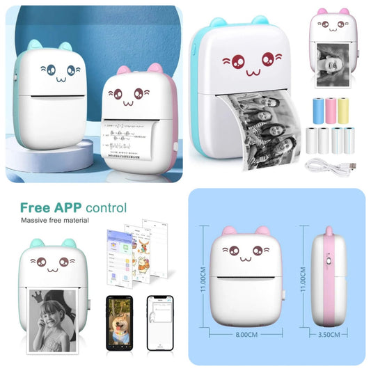 Mini Printer For Mobile | Mini Printer | Mini Printer For Mobile Colored | Mini Printer Mobile Photo Printer | Small Mini Printers | Small Low Price Printers Mini Printer | Mini Printer Machine Mini Printer For Laptop | Pocket Inkless Mini Printer